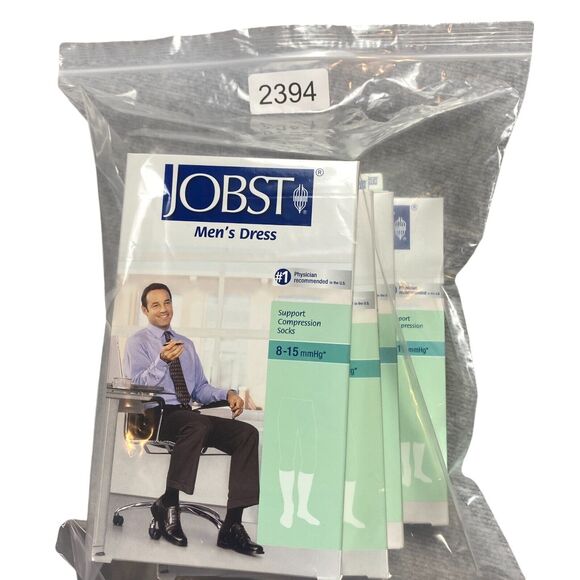 Jobst Mens Dress Knee High Medium Compression Socks Closed Toe Lot of 4 - Picture 15 of 16